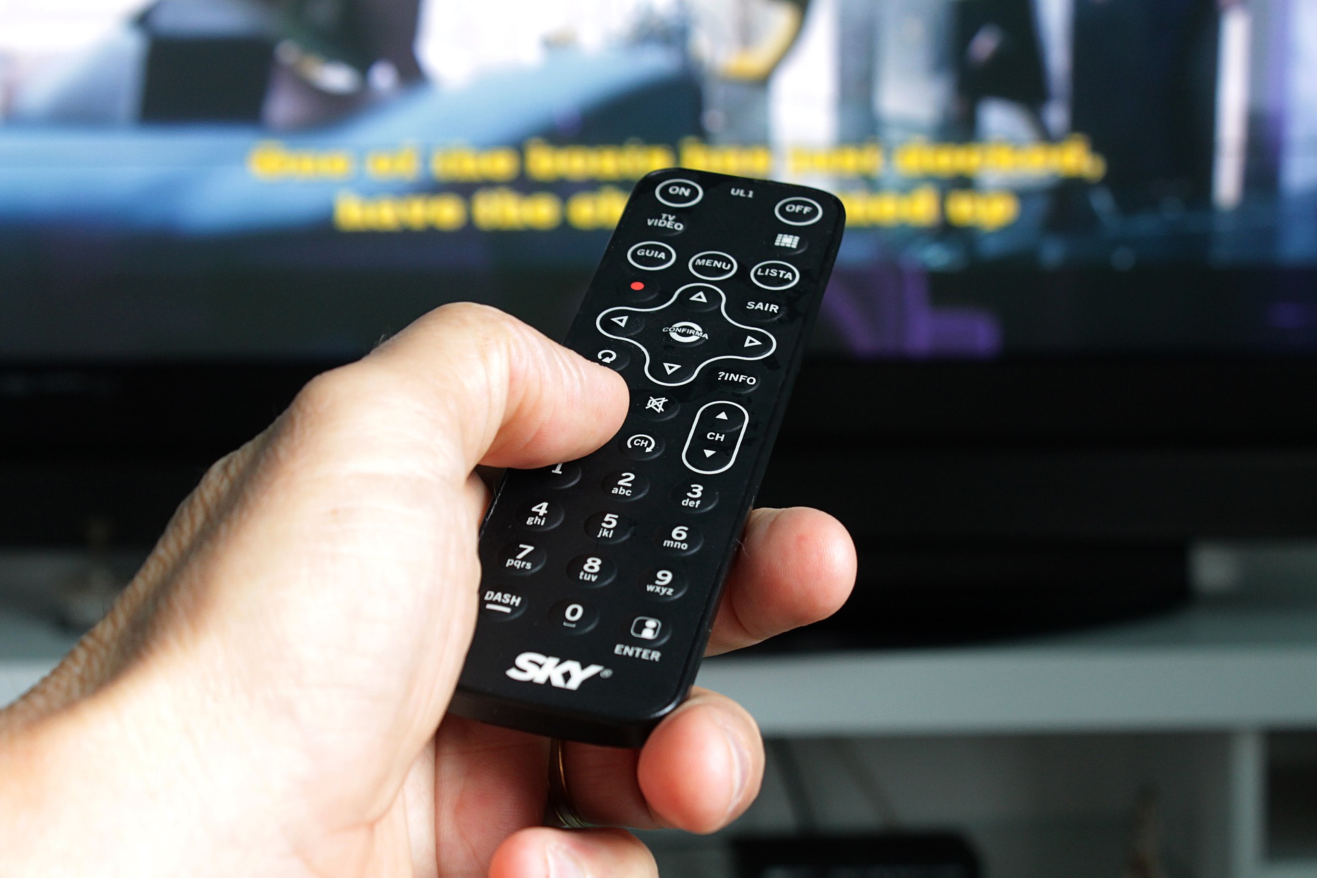 Changing Channels is now easy with remote control.